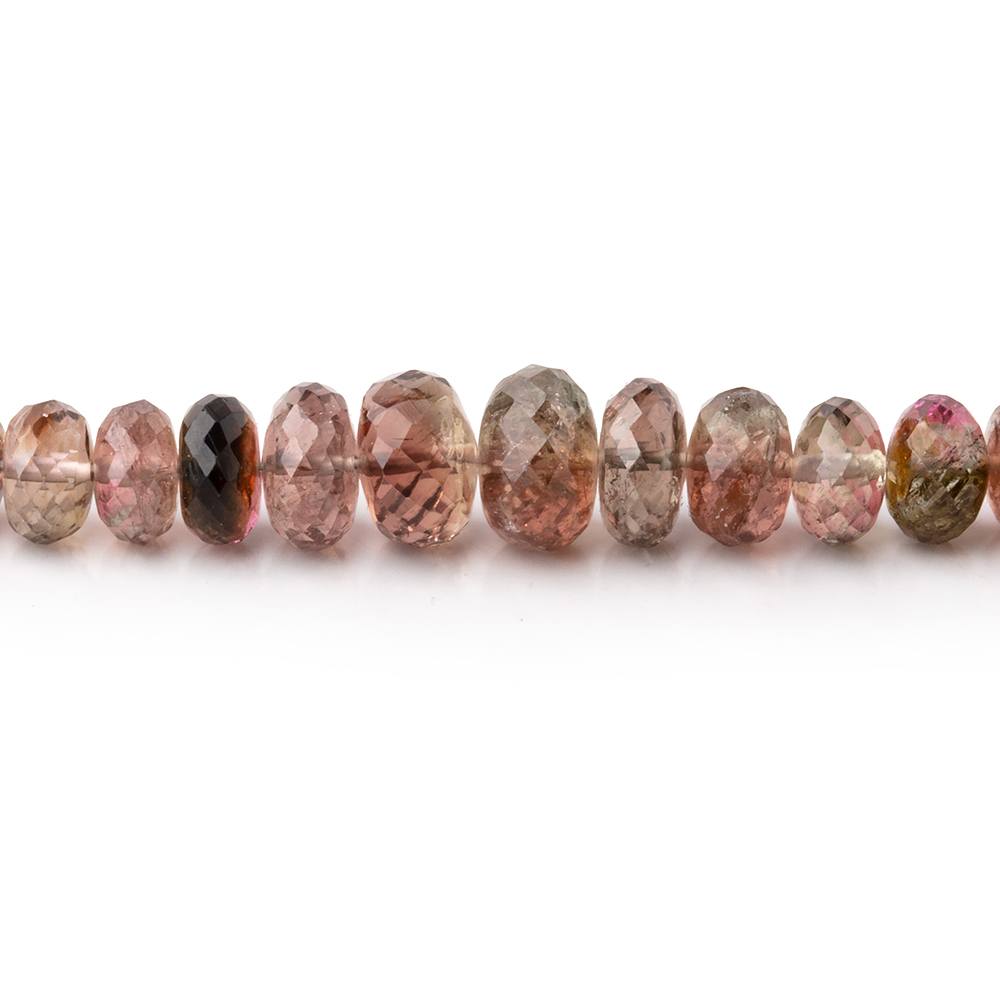 4-8mm Multi Color Tourmaline Faceted Rondelles 15.5 inch 124 Beads - Beadsofcambay.com