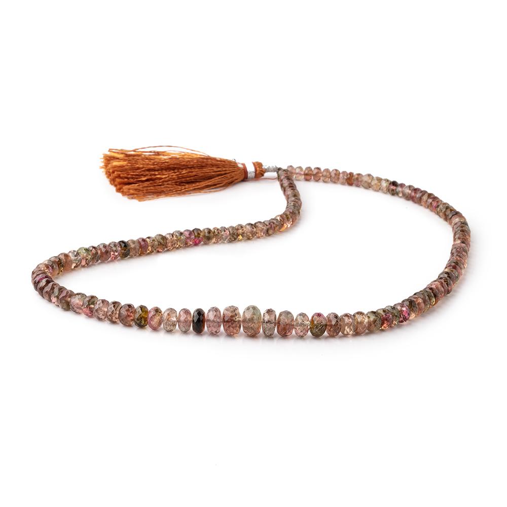 4-8mm Multi Color Tourmaline Faceted Rondelles 15.5 inch 124 Beads - Beadsofcambay.com