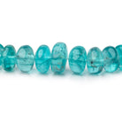 4-8mm Pool Blue Apatite Plain Rondelle Beads 18 inch 125 pieces AA - Beadsofcambay.com