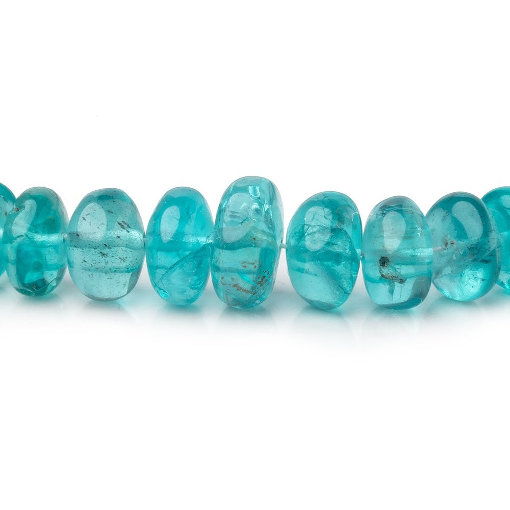 4-8mm Pool Blue Apatite Plain Rondelle Beads 18 inch 125 pieces AA - Beadsofcambay.com