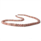4-8mm Strawberry Quartz Plain Rondelle Beads 18 inch 120 pieces - Beadsofcambay.com