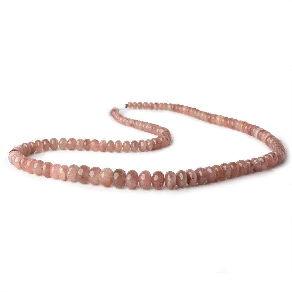 4-8mm Strawberry Quartz Plain Rondelle Beads 18 inch 120 pieces - Beadsofcambay.com