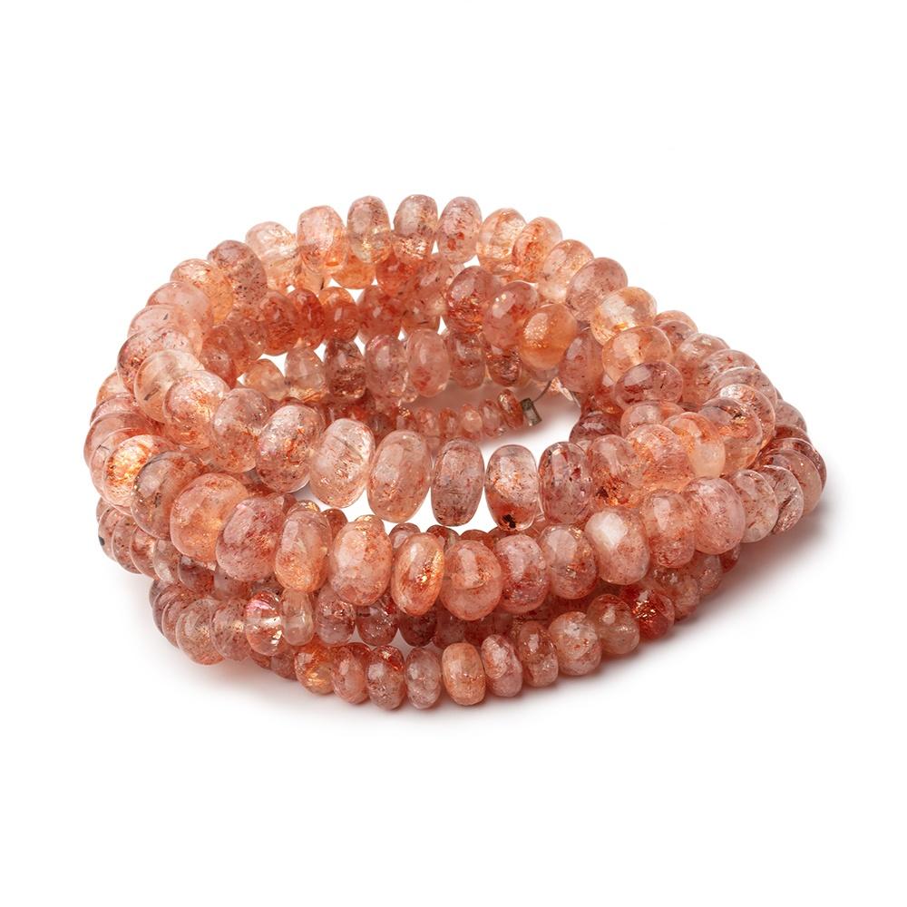 4-8mm Sunstone Plain Rondelle Beads 17 inch 115 pieces - Beadsofcambay.com