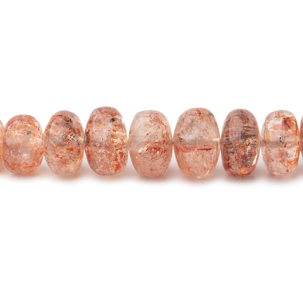 4-8mm Sunstone Plain Rondelle Beads 17 inch 115 pieces - Beadsofcambay.com