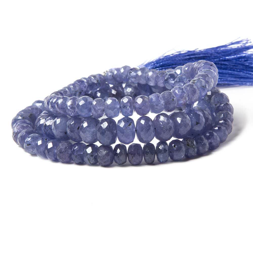 4-8mm Tanzanite Beads Faceted Rondelle, AA Grade 16 inch 113 pieces - Beadsofcambay.com