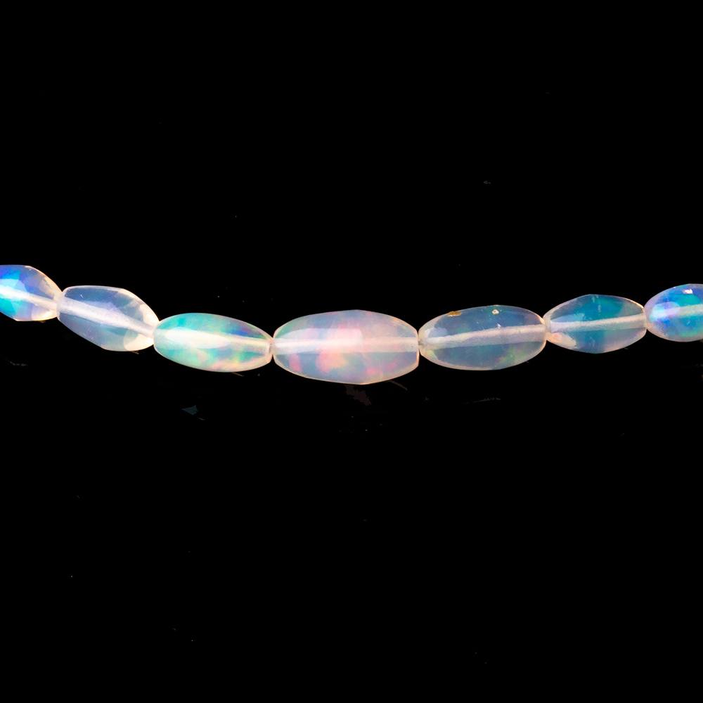 4-9.5mm Ethiopian Opal Plain Rice Beads 18 inch 66 pieces AA - Beadsofcambay.com