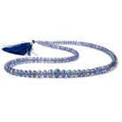 4-9.5mm Tanzanite Plain Rondelle Beads 19 inch 122 pieces AAA - Beadsofcambay.com