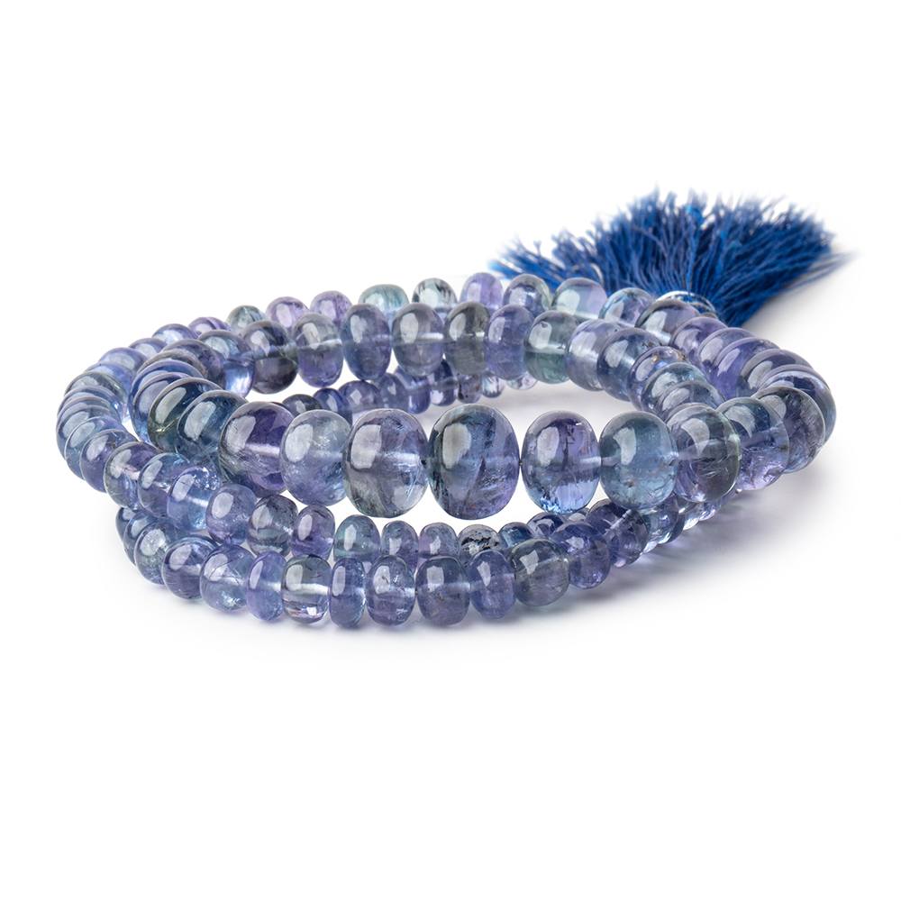 4-9.5mm Tanzanite Plain Rondelle Beads 19 inch 122 pieces AAA - Beadsofcambay.com