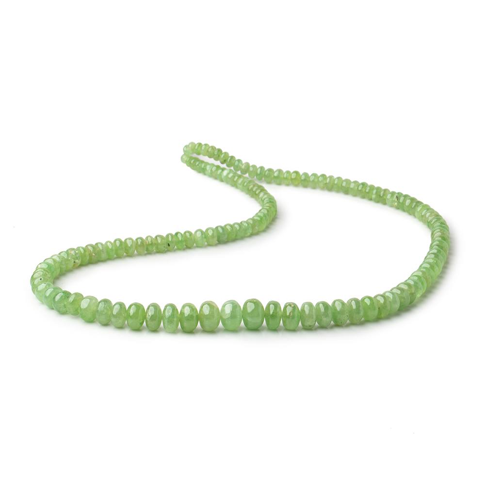 4-9.5mm Tsavorite Garnet Plain Rondelle Beads 18 inch 129 pieces AA - Beadsofcambay.com
