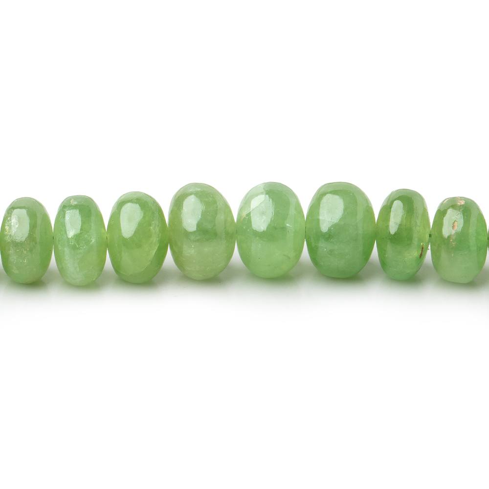 4-9.5mm Tsavorite Garnet Plain Rondelle Beads 18 inch 129 pieces AA - Beadsofcambay.com