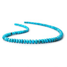 4-9mm Armenian Turquoise Plain Rondelle Beads 20 inch 112 pieces AAA - Beadsofcambay.com