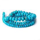 4-9mm Armenian Turquoise Plain Rondelle Beads 20 inch 112 pieces AAA - Beadsofcambay.com