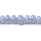 4-9mm Namibian Blue Chalcedony faceted rondelles 18 inch 115 beads AA - Beadsofcambay.com