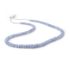 4-9mm Namibian Blue Chalcedony faceted rondelles 18 inch 115 beads AA - Beadsofcambay.com