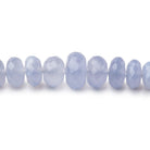 4-9mm Natural Blue Chalcedony faceted rondelle beads 18 inch 145 pieces AA - Beadsofcambay.com