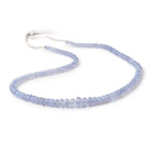 4-9mm Natural Blue Chalcedony faceted rondelle beads 18 inch 145 pieces AA - Beadsofcambay.com