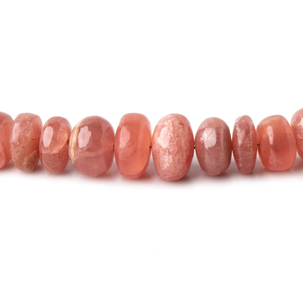4-9mm Rhodochrosite plain rondelle beads 18 inch 127 pieces AA - Beadsofcambay.com