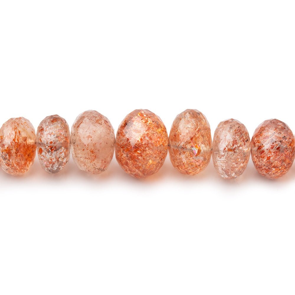 4-9mm Sunstone Faceted Rondelle Beads 18 inch 145 pieces AA - Beadsofcambay.com