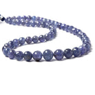 4-9mm Tanzanite Faceted Round Beads AA Grade 16 inch 60 pieces - Beadsofcambay.com