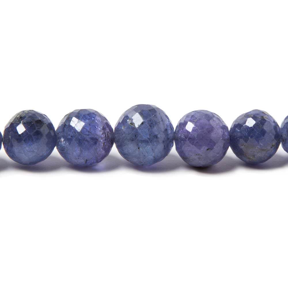 4-9mm Tanzanite Faceted Round Beads AA Grade 16 inch 60 pieces - Beadsofcambay.com
