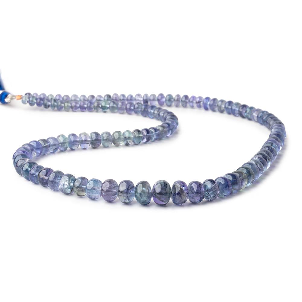 4-9mm Tanzanite Plain Rondelle Beads 18 inch 110 pieces AAA - Beadsofcambay.com