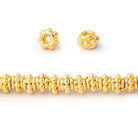 5mm 22kt Gold Plated Copper Spacer Beads 8 inch 60 pieces - BeadsofCambay.com