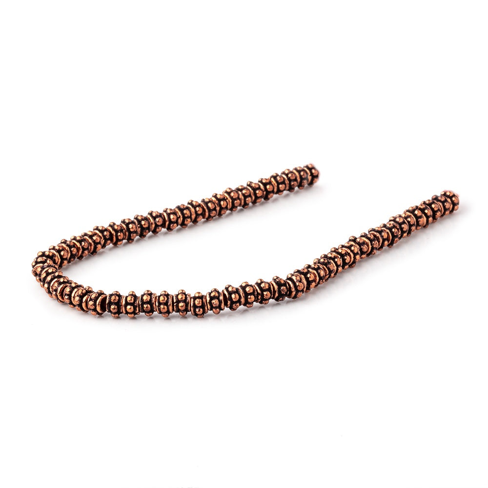 5x3mm Antiqued Copper Spacer Beads 8 inch 59 pieces - BeadsofCambay.com