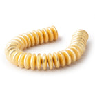 18mm 22kt Gold Plated Copper Brushed Disc 8 inch 33 Beads - BeadsofCambay.com