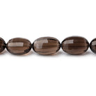 12x9-14x9mm Smoky Quartz Faceted Oval Beads 7.5 inch 14 pieces - BeadsofCambay.com