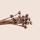 Beadsofcambay 3" length Copper 3 Ball Design Headpin, 22 Guage 22 Pieces View 1