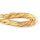 10x1.5mm Vermeil Tube Beads 8 inch 20 pieces - BeadsofCambay.com