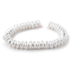 10mm Sterling Silver plated Copper Disc Beads 8 inch 40 pieces - BeadsofCambay.com