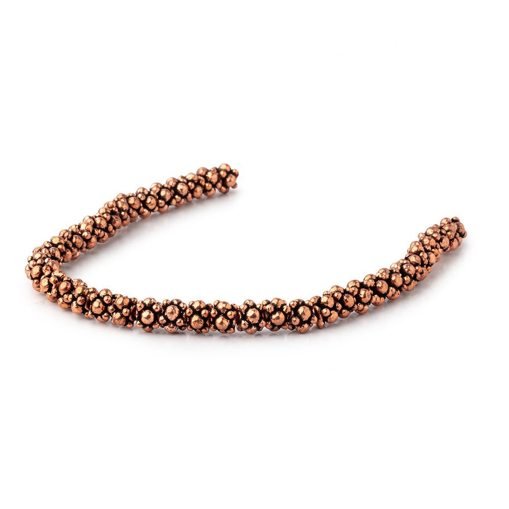 6x5mm Antiqued Copper Spacer Beads 8 inch 40 pieces - BeadsofCambay.com