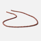 4x3mm Cherry Chocolate Straight Drilled Oval Freshwater Pearls 15 inch 87 pcs - BeadsofCambay.com