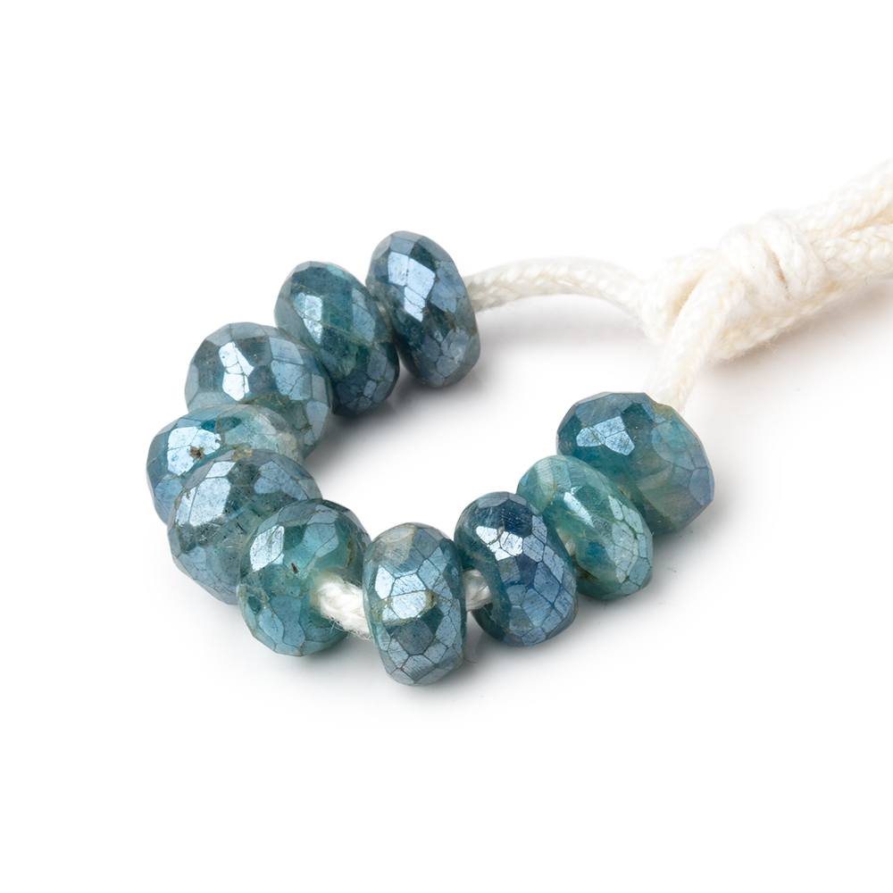 Labradorite Faceted Rondelle Large Hole Size Beads 9mm - 2 mm