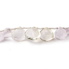 9-11mm Hiddenite and Kunzite Faceted Heart Beads 6 inch 16 pieces