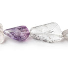 20-29mm Moss Amethyst Faceted Nugget Beads 8 inch 9 pieces - BeadsofCambay.com