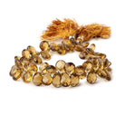 8x6-11x9mm Whiskey Quartz Faceted Pear Beads 8 inch 63 pieces - BeadsofCambay.com