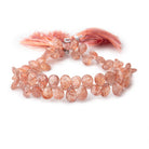 7x5-8x7mm Sunstone Faceted Pear Beads 8 inch 60 pieces - BeadsofCambay.com