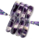 40x10mm Multi Color Banded Fluorite faceted pears 3 inch 8 beads AAA - Beadsofcambay.com