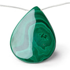 40x28-48x37mm Malachite Plain Pear Briolettes 6 inch 5 Beads - Beadsofcambay.com