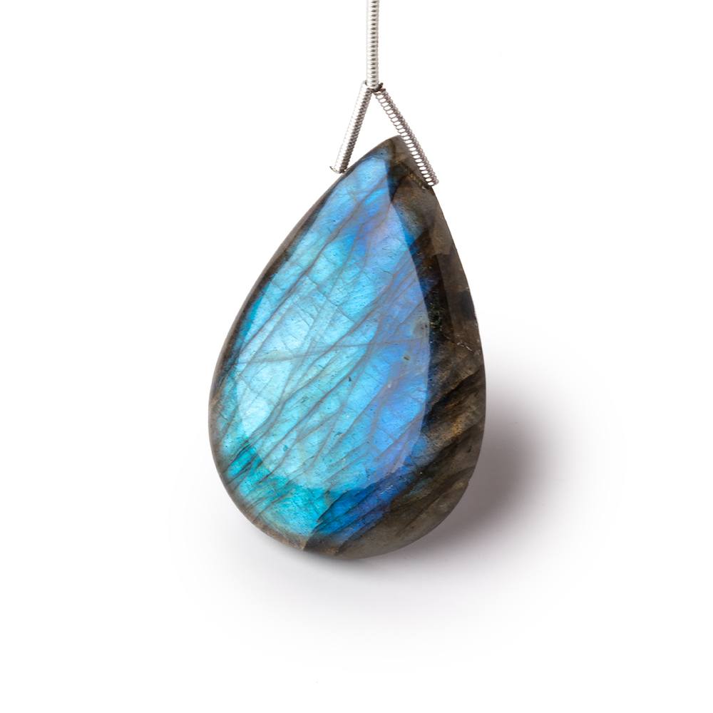 40x28x8mm Labradorite Plain Pear Pendant 1 AAA Focal - Beadsofcambay.com