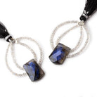 40x30mm Labradorite Fancy Focal Beads Sold as a Set of 2 - Beadsofcambay.com
