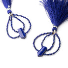 40x35mm Lapis Lazuli Fancy Focal Beads Sold as a Set of 2 - Beadsofcambay.com