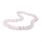 7-12mm Rose Quartz Straight Drilled Faceted Trillion Beads 16 inch 46 pieces - BeadsofCambay.com