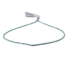 1-1.7mm Teal Blue Diamond Unfaceted Cube Beads 15 inch 290 pieces - BeadsofCambay.com
