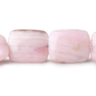 25x20mm Pink Peruvian Opal Plain Rectangle Beads 12 inch 13 pieces - BeadsofCambay.com