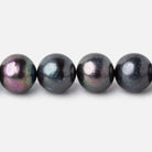 10x9mm Peacock Off Round Freshwater Pearls 15.5 inch 41 pieces - BeadsofCambay.com