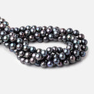 10x9mm Peacock Off Round Freshwater Pearls 15.5 inch 41 pieces - BeadsofCambay.com