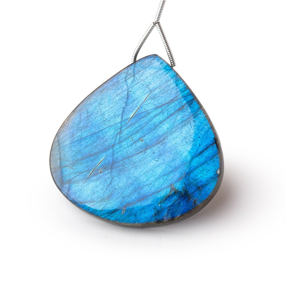 41.5mm Labradorite Plain Heart Pendant 1 AAA Focal - Beadsofcambay.com